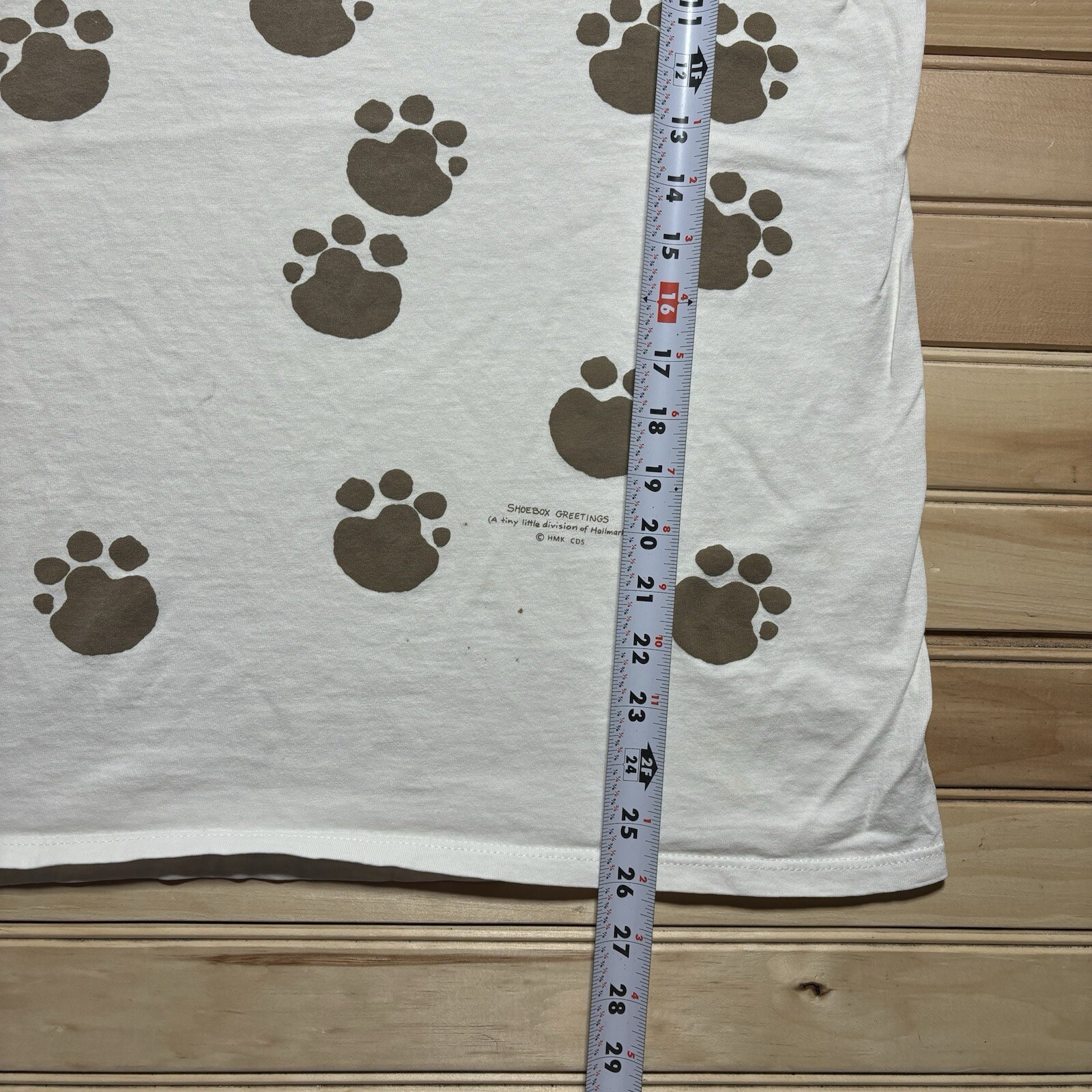 Vintage 90s I Love My Dog Paw Prints All Over Print AOP Shirt Size Large
