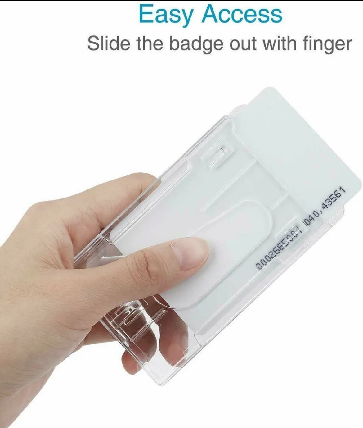 5 Pack ID Badge Holder Vertical Hard Plastic Card Holders – Work Airline Cruise