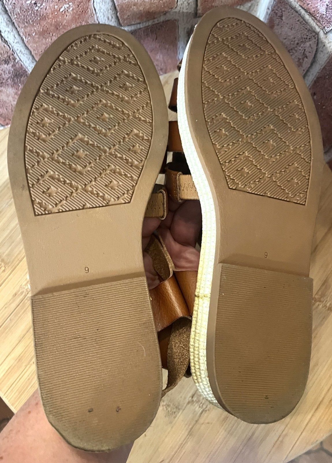 ZODIAC BROWN GRETA FISHERMAN ESPADRILLE FLAT SANDALS 9M
