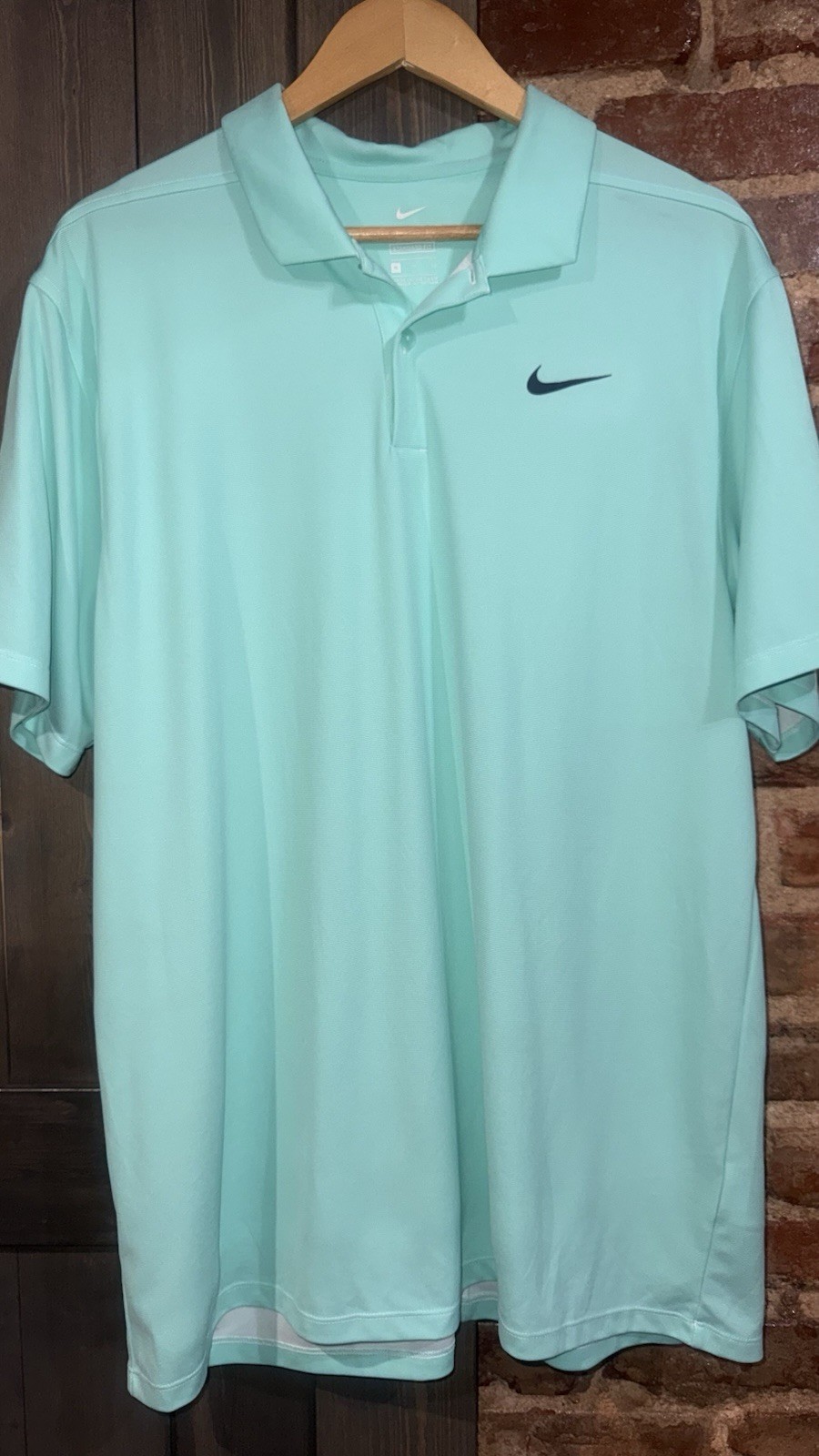 Nike Dri-FIT Victory Golf Polo Shirt XL Mint Aqua Standard Fit AQ8601