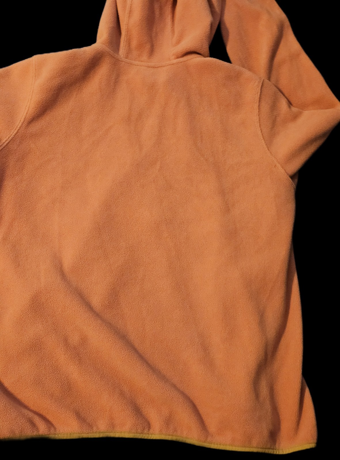Columbia Icefield CA Orange & Charcoal Gray Fleece Hoodie Snap-button Pocket XL