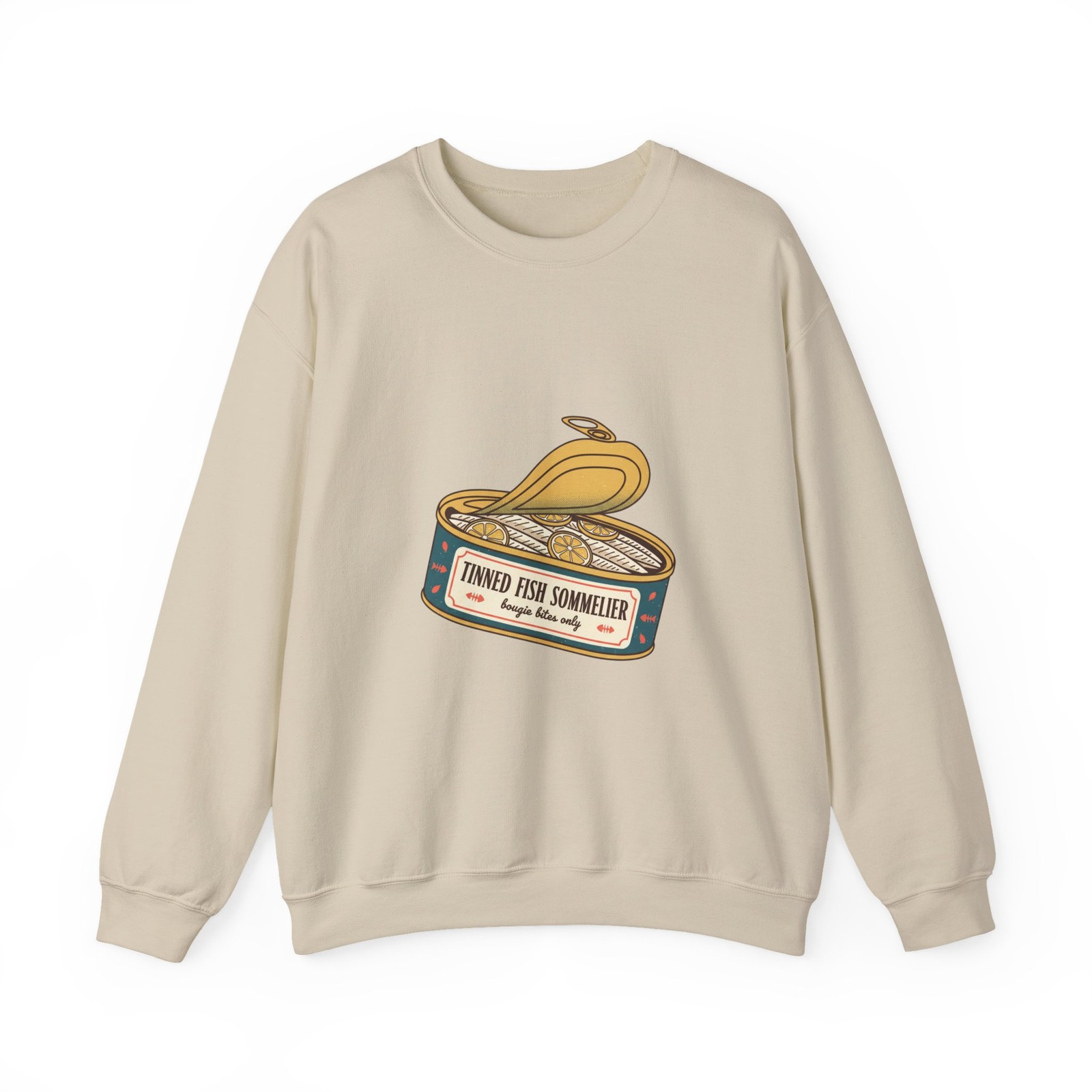 Tinned Fish Sommelier Sweatshirt | sardine art, gourmet pantry