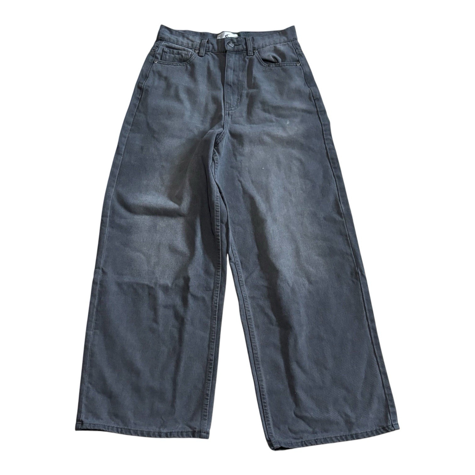 Scuffers Jumbo 100% Cotton Baggy Wide-Leg Jeans Unisex Size 34 In Grey