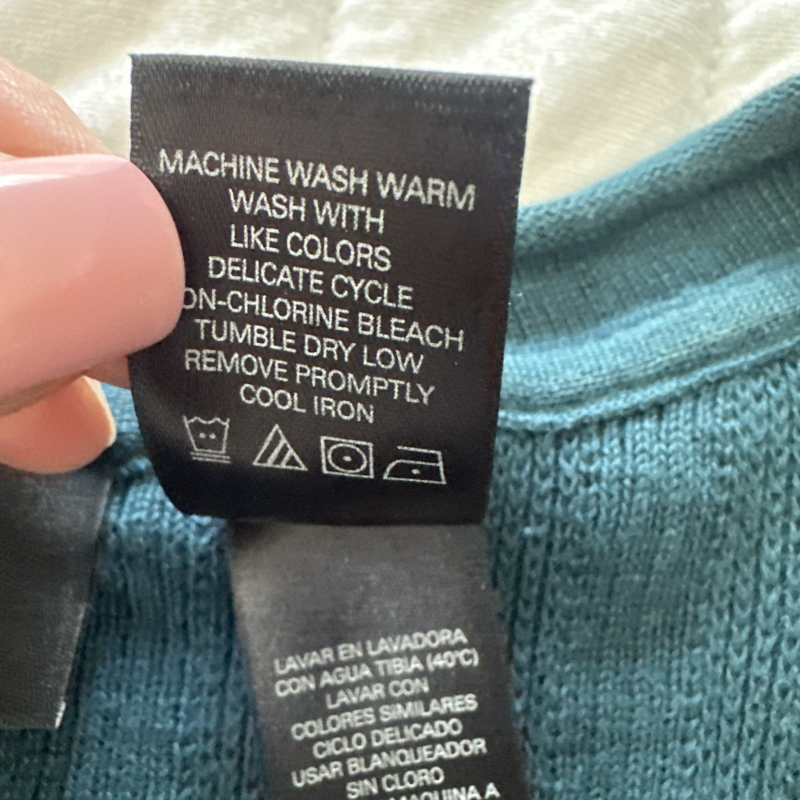 Vintage Axcess Sweater Womens Medium Teal Scoop Neck Henley Retro Y2K Grunge