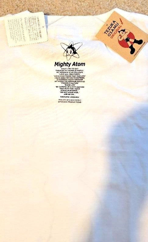 Astro Boy Tezuka Mighty Atom 3D Hologram Men’s White T Shirt Size L Japan