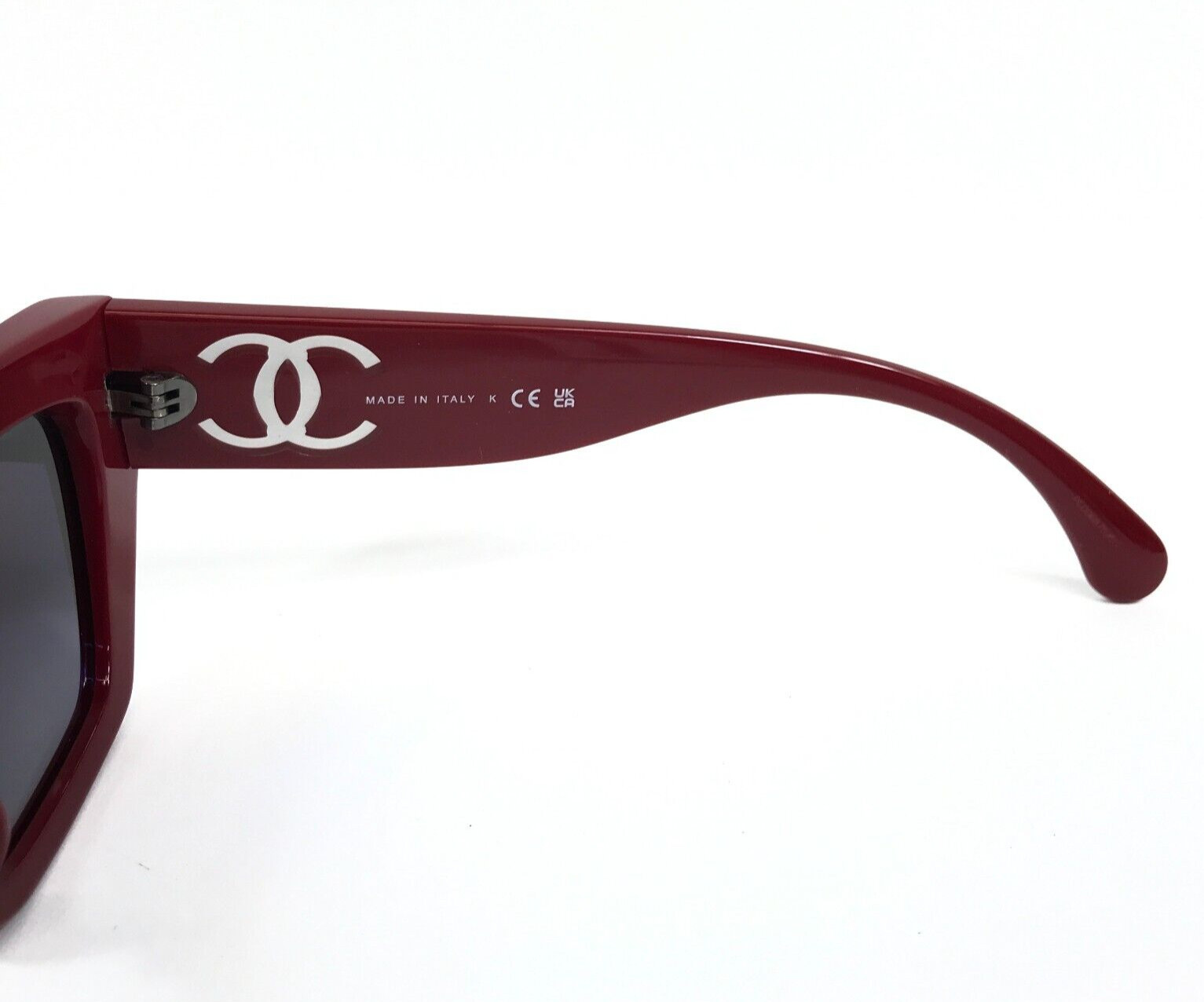 Chanel Sunglasses 5527-A c.1759/71 Burgundy Asian Fit Frame Gray Gradient Lenses