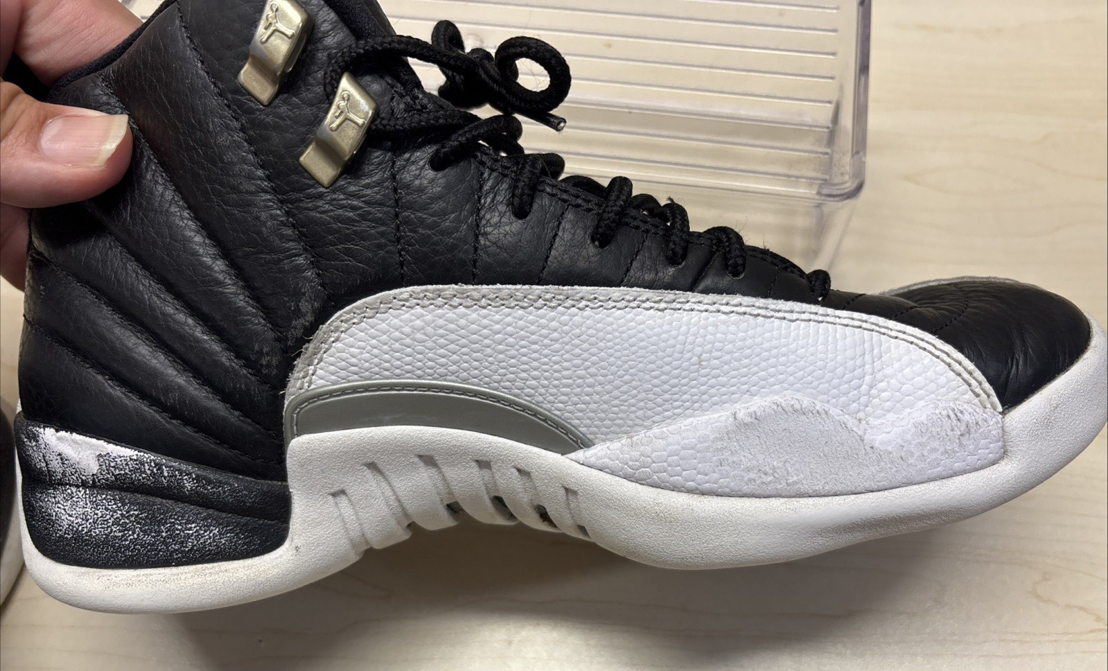 Size 8 – Jordan 12 Retro Playoff 2022 CT8013-006 Black White Sneakers READ