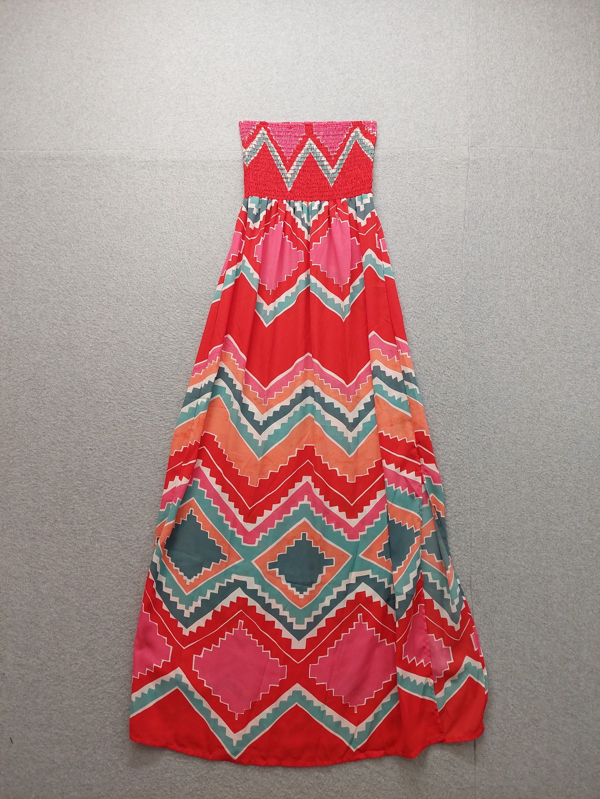 Aqua Women Dress S Multicolor Pullover Front Split Fit & Flare Breathable Summer