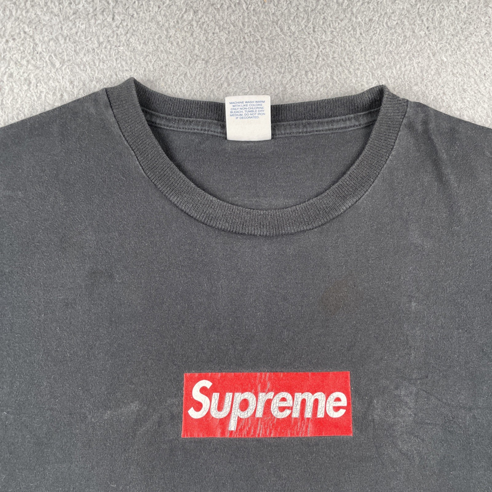 Vintage Supreme Box Logo Adult Medium Black Short Sleeve T Shirt Y2K Streetwear