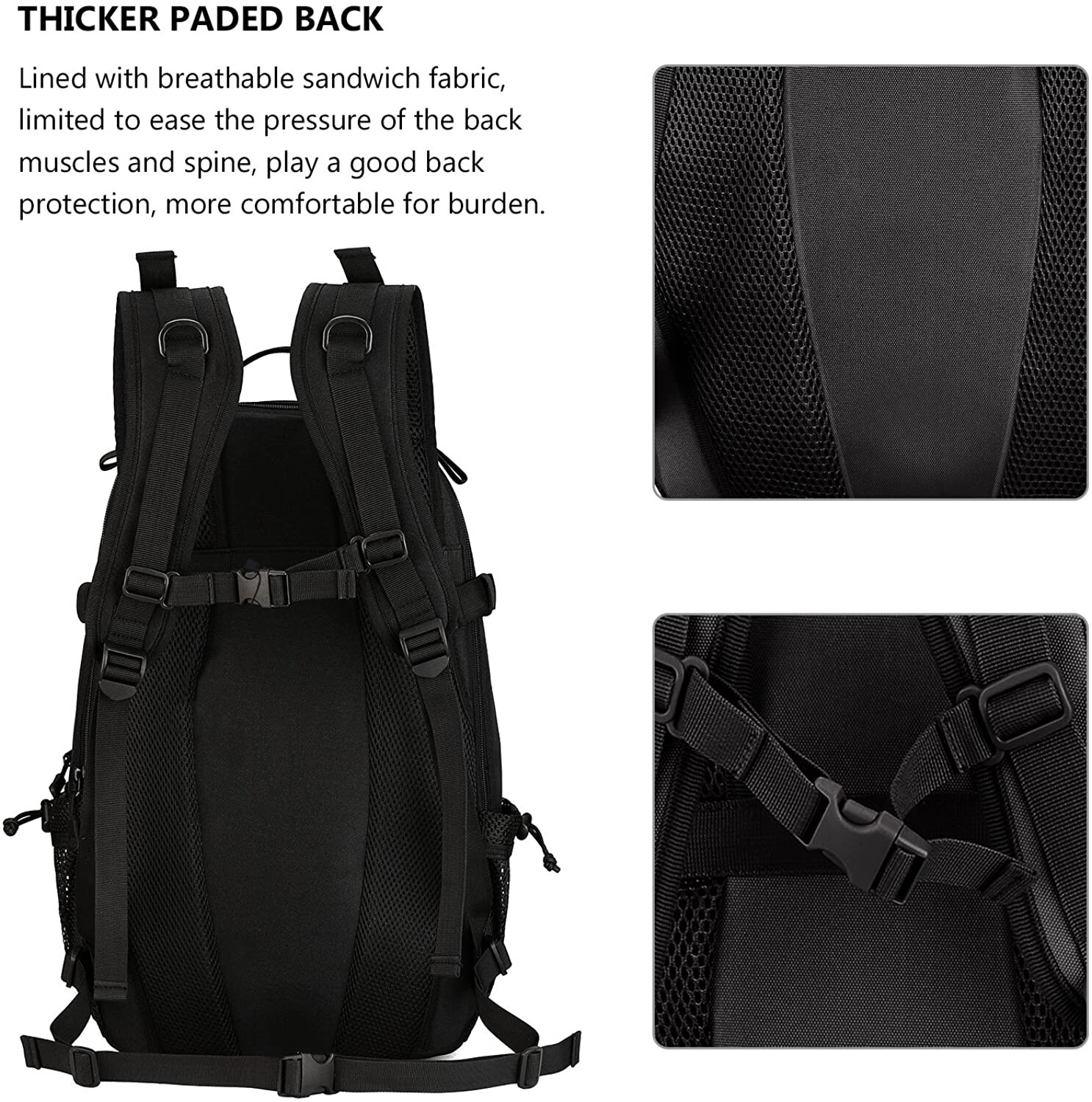 Tactical Backpack Military Hiking Day Pack Molle Rucksack Waterproof 30L EDC Bag