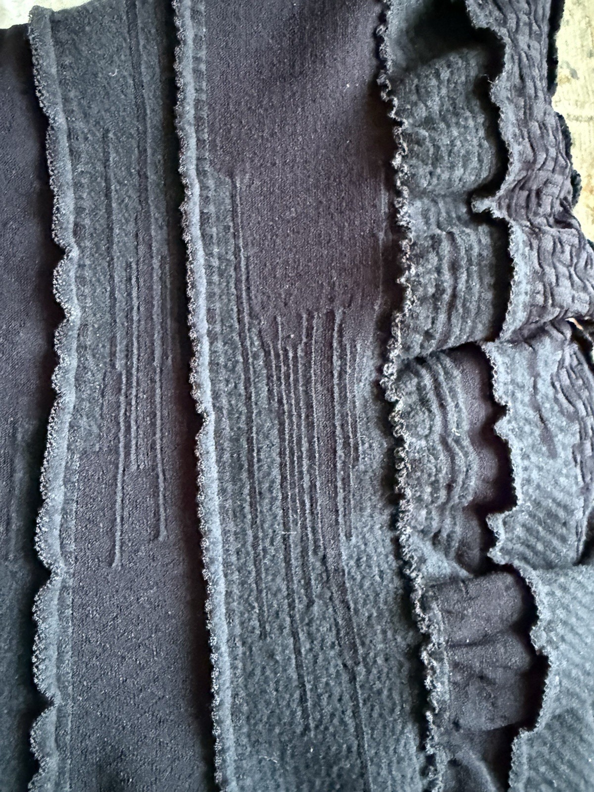 Chanel Fall 2007 07A Black Pleated Knit Dress Size 42 Karl Lagerfeld
