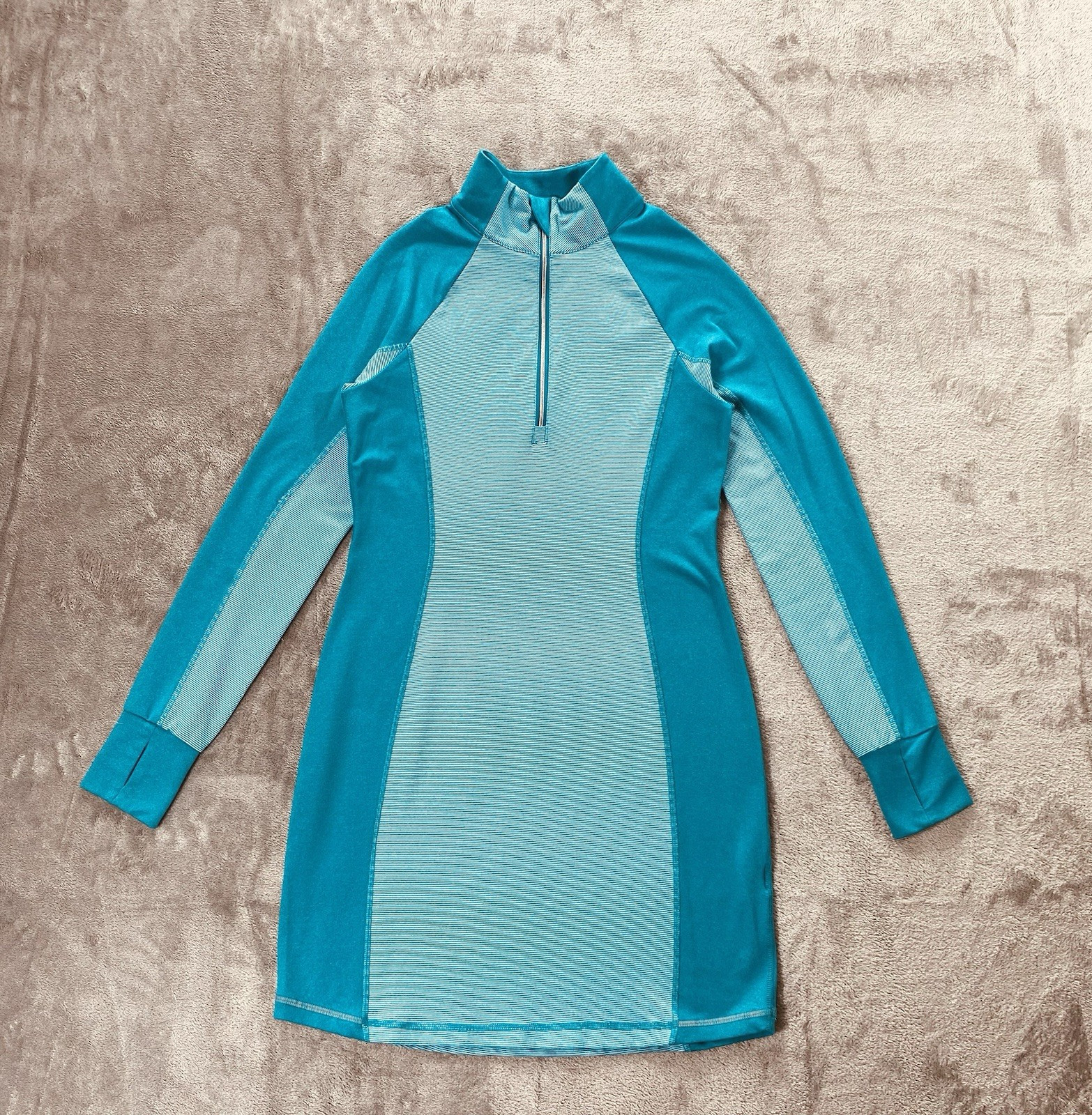 Title Nine Womens Atheltic Dress Sz XS 1/4 Zip Long Sleeve Gorpcore Stretch