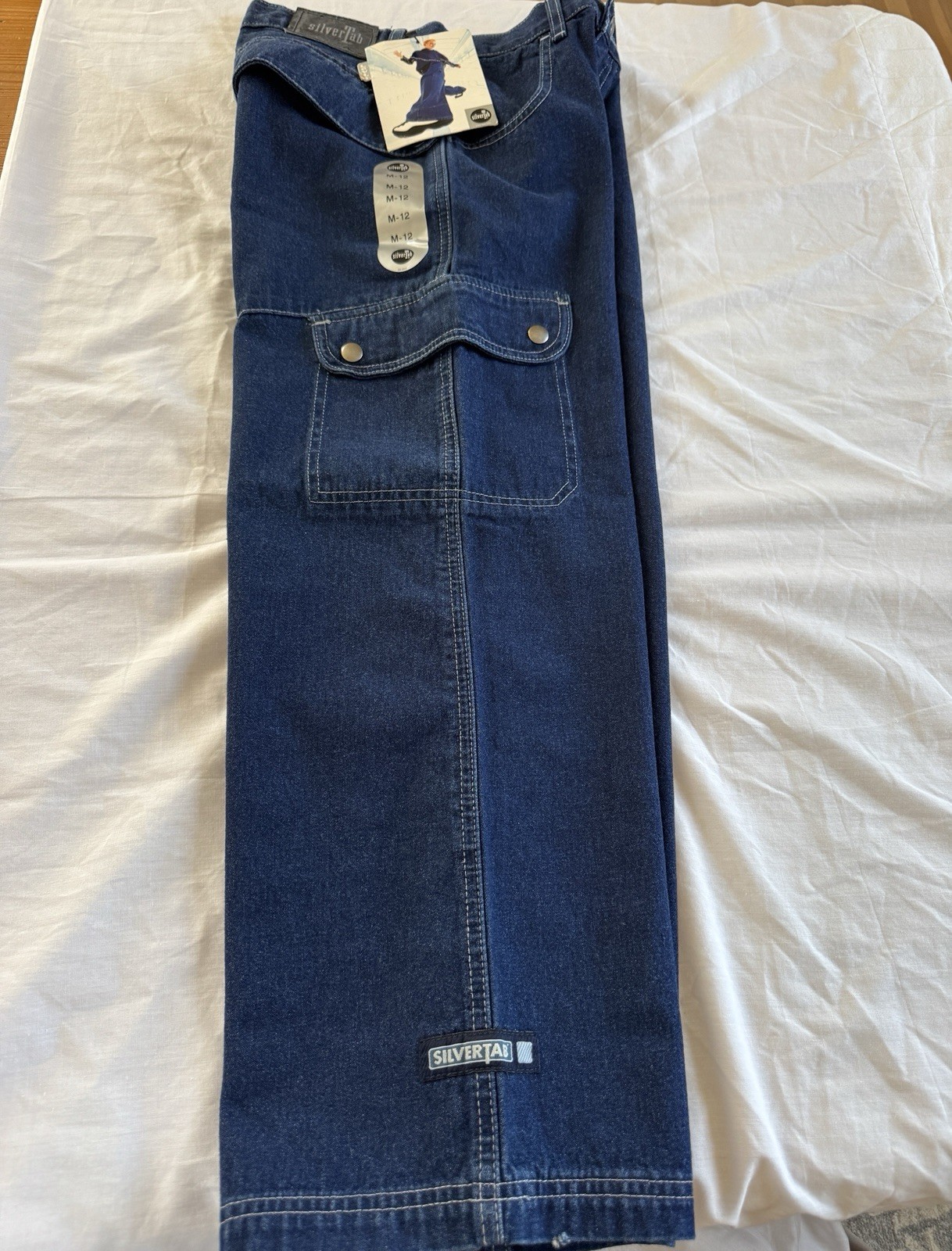 NWT Vintage Levi’s Silver Tab Boys Dark Wash Denim Skater Jeans Size M