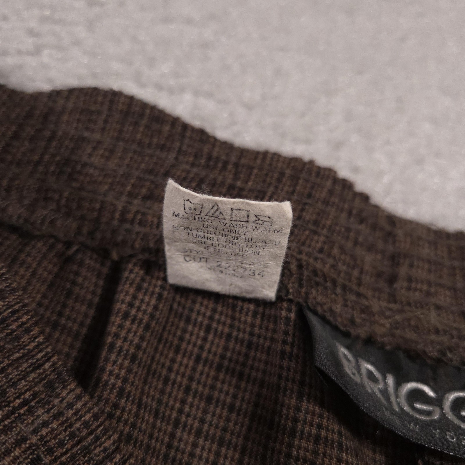 Briggs Pants Womens 24W Plaid Pull On Elastic Waist Plus Size Polyester Rayon