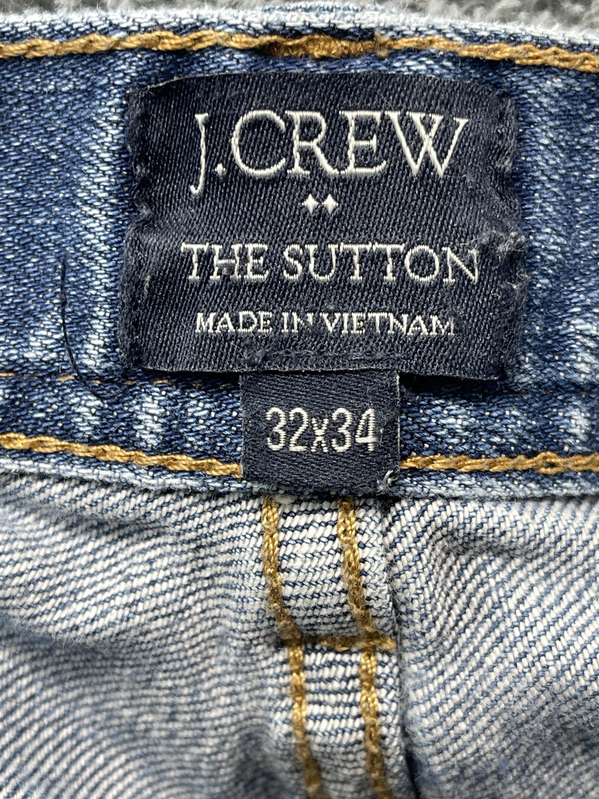 J.Crew The Sutton Jeans Mens 32×34** Blue Med Wash Slim Straight Stretch Denim
