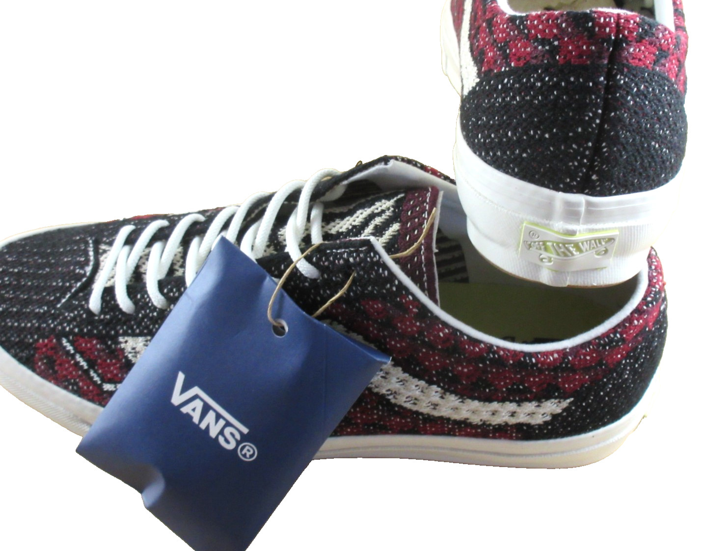 Vans Men’s Lx Old Skool 36 Premium Skate shoes Geo Check Bordeaux Size 10 NEW