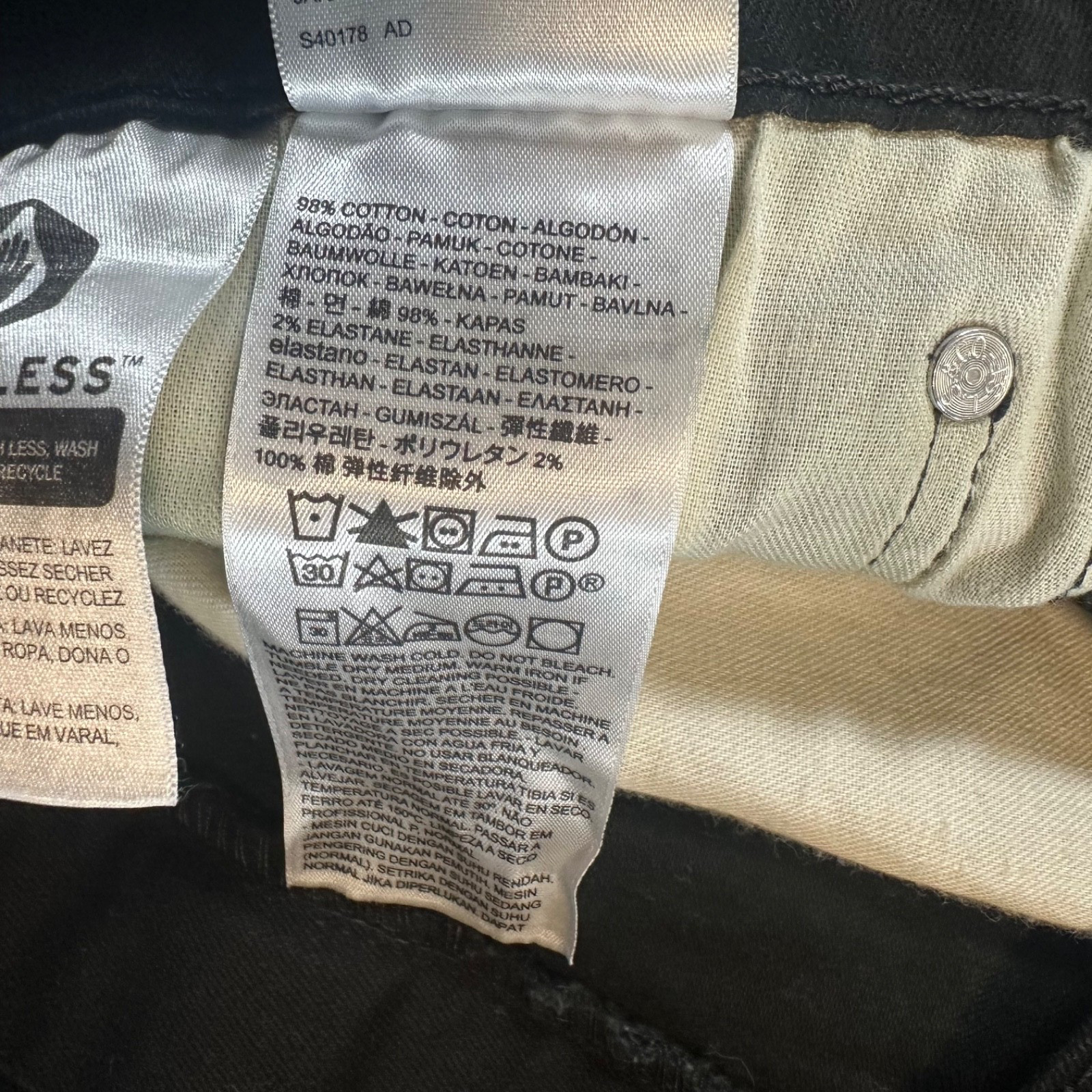 Levi’s 511 Men’s Size 34Wx34L* Slim Fit Denim Jeans Black Stretch