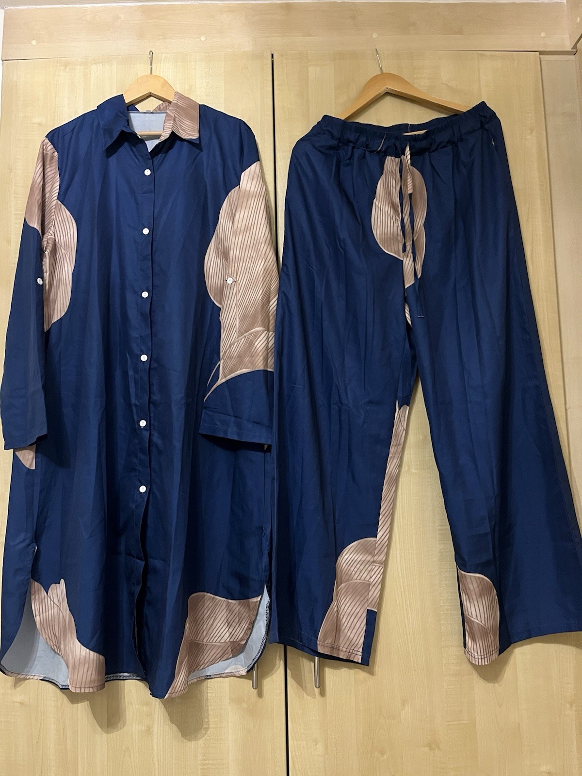 Full Cover Traditional Middle Eastern Women Outfit Shirt Wide Trousers 2XL 18-20