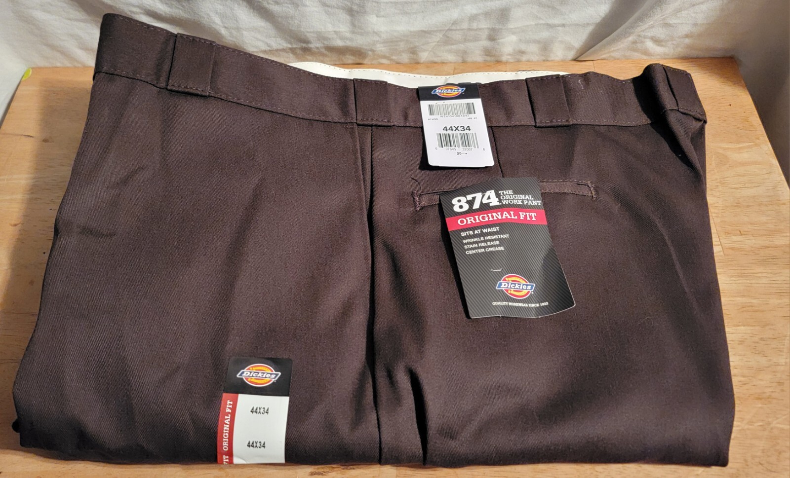 Original 874 Dickies Work Pants 874 Brown Pants 44×34 Straight Leg