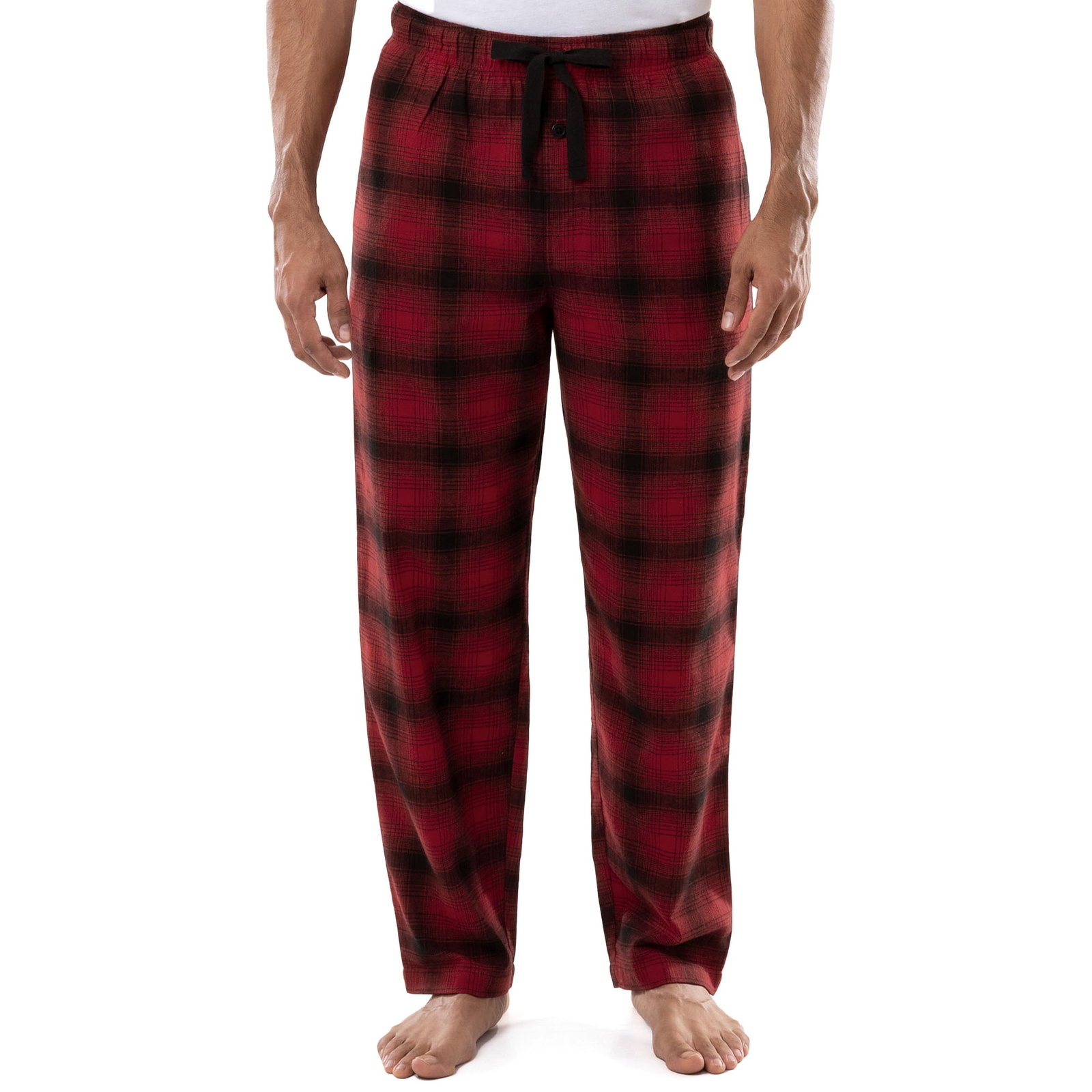 George Men’s Plaid Woven Flannel Sleep Pants Various Sizes Red Plaid NEW