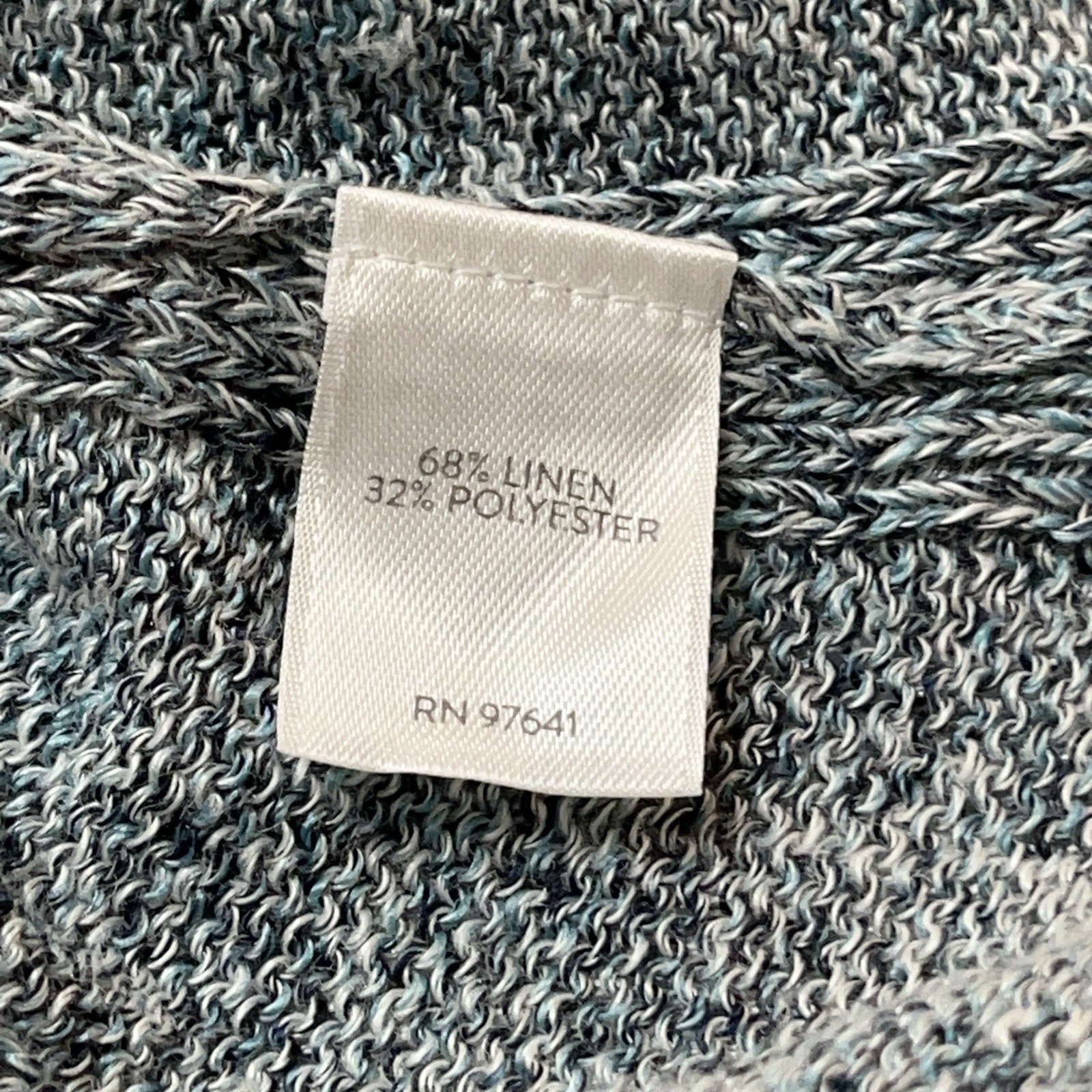 Pure J Jill Pullover Linen Blend Sweater Tunic Langenlook Womens XL Aqua Green