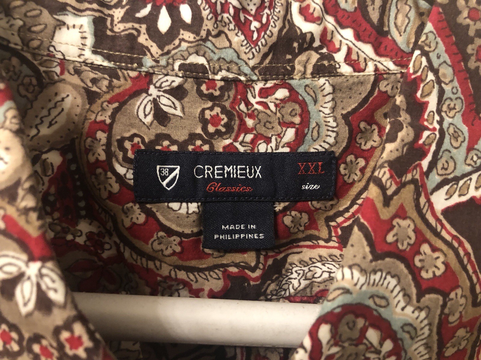 NWOT Daniel Cremieux Mens Classics Paisley Hawaiian Red Beige Shirt XXL 2XL