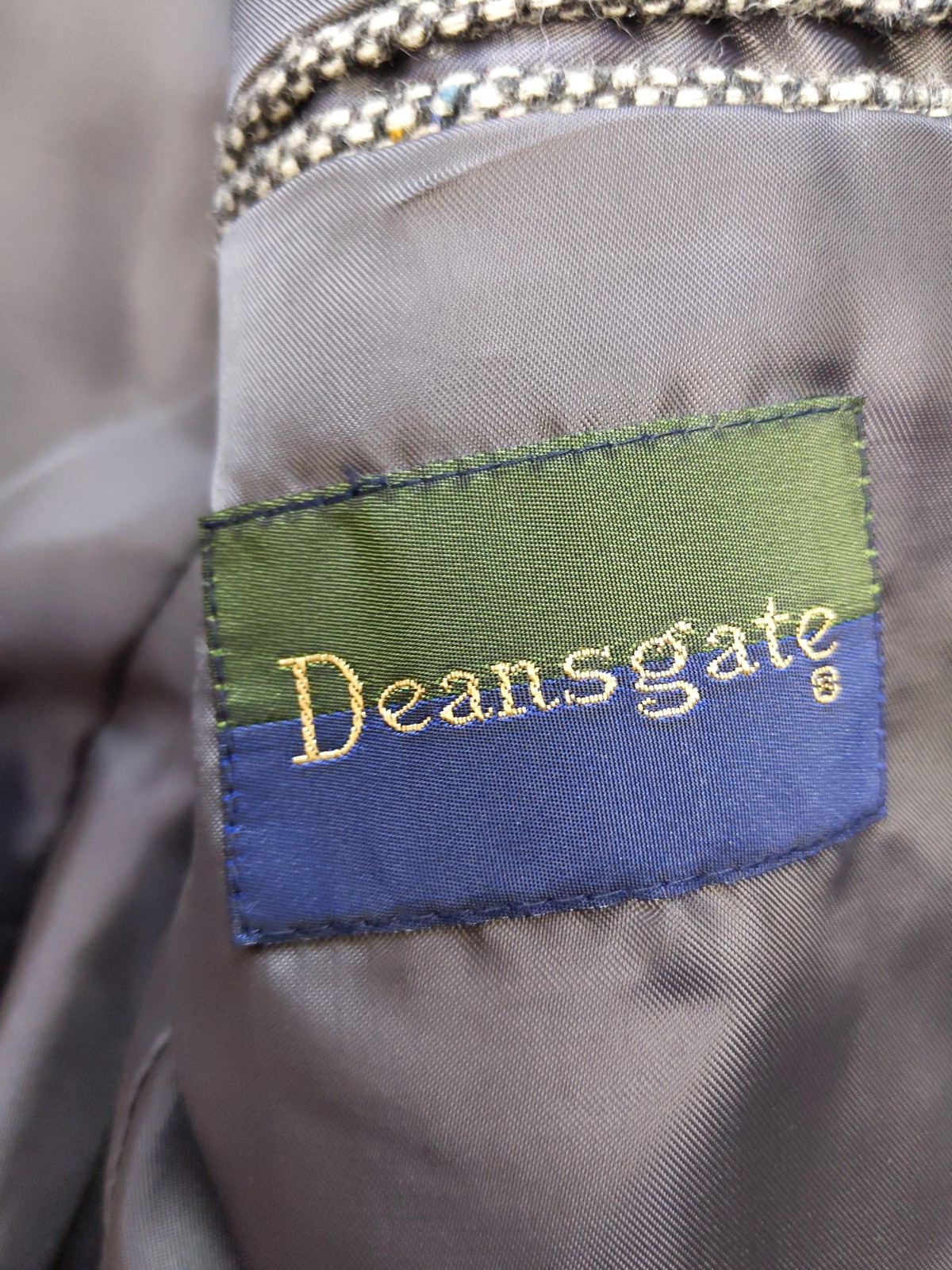 Deansgate Blazer Mens 42 Long Gray Wool Tweed Sport Coat Jacket Tweed Mottled