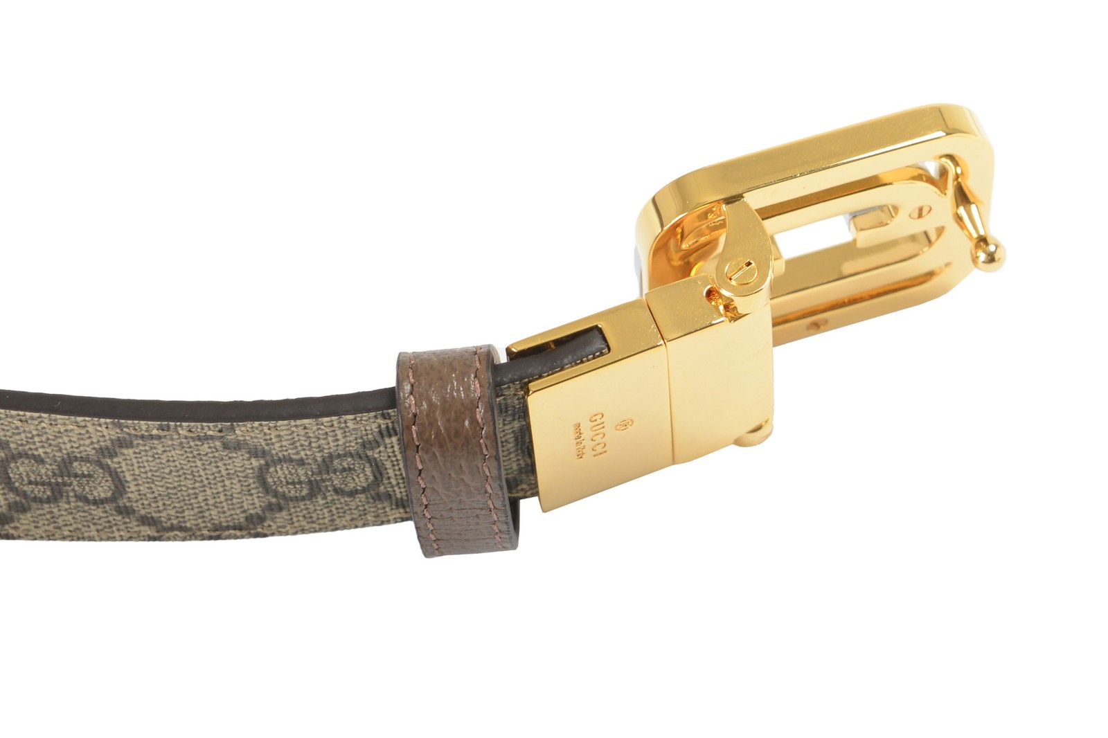 Gucci 100% Leather Double G Buckle Reversible Guccisima Belt US 30 IT 75