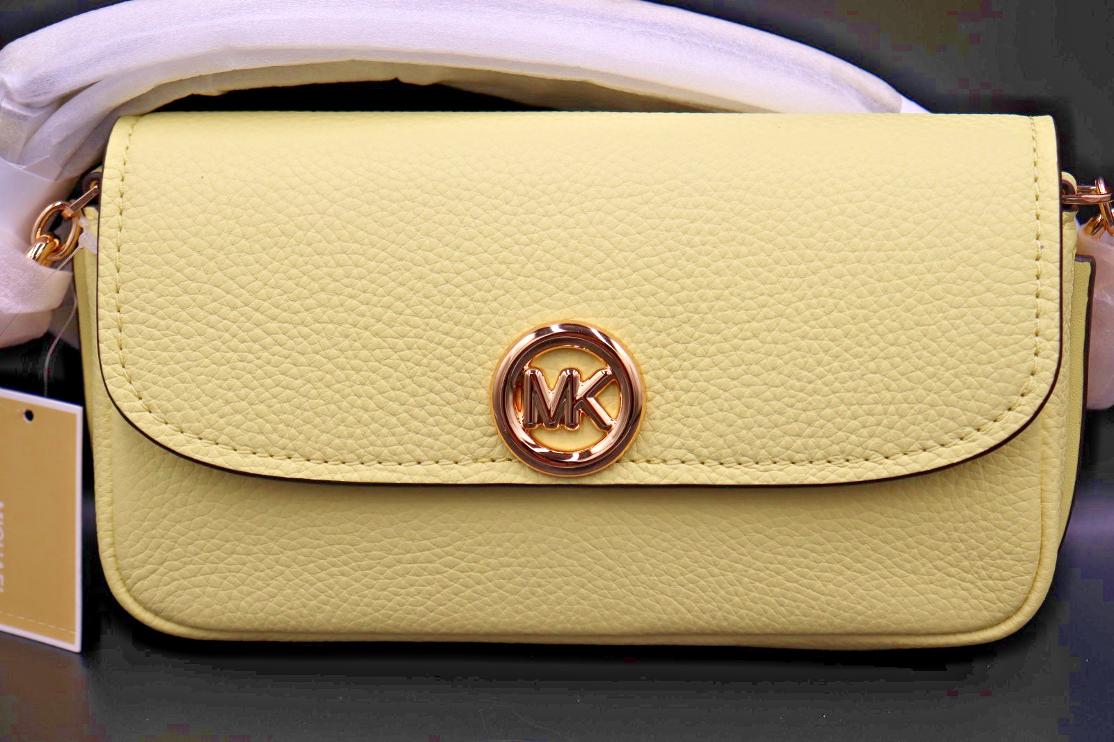 Michael Kors Nolita Small Flap Chain Crossbody Bag – Lemon Color – NWT