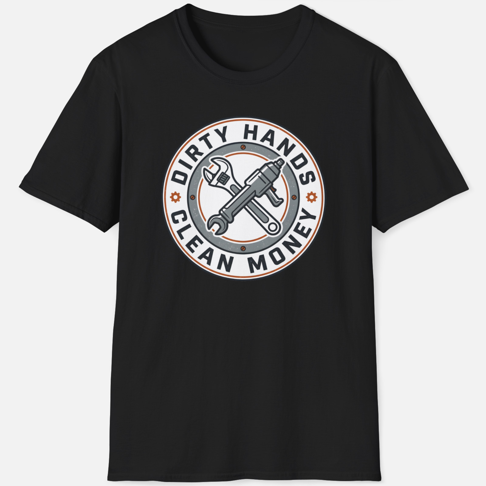Dirty Hands Clean Money Shirt Mechanic Trades Blue Collar Workwear Graphic Tee
