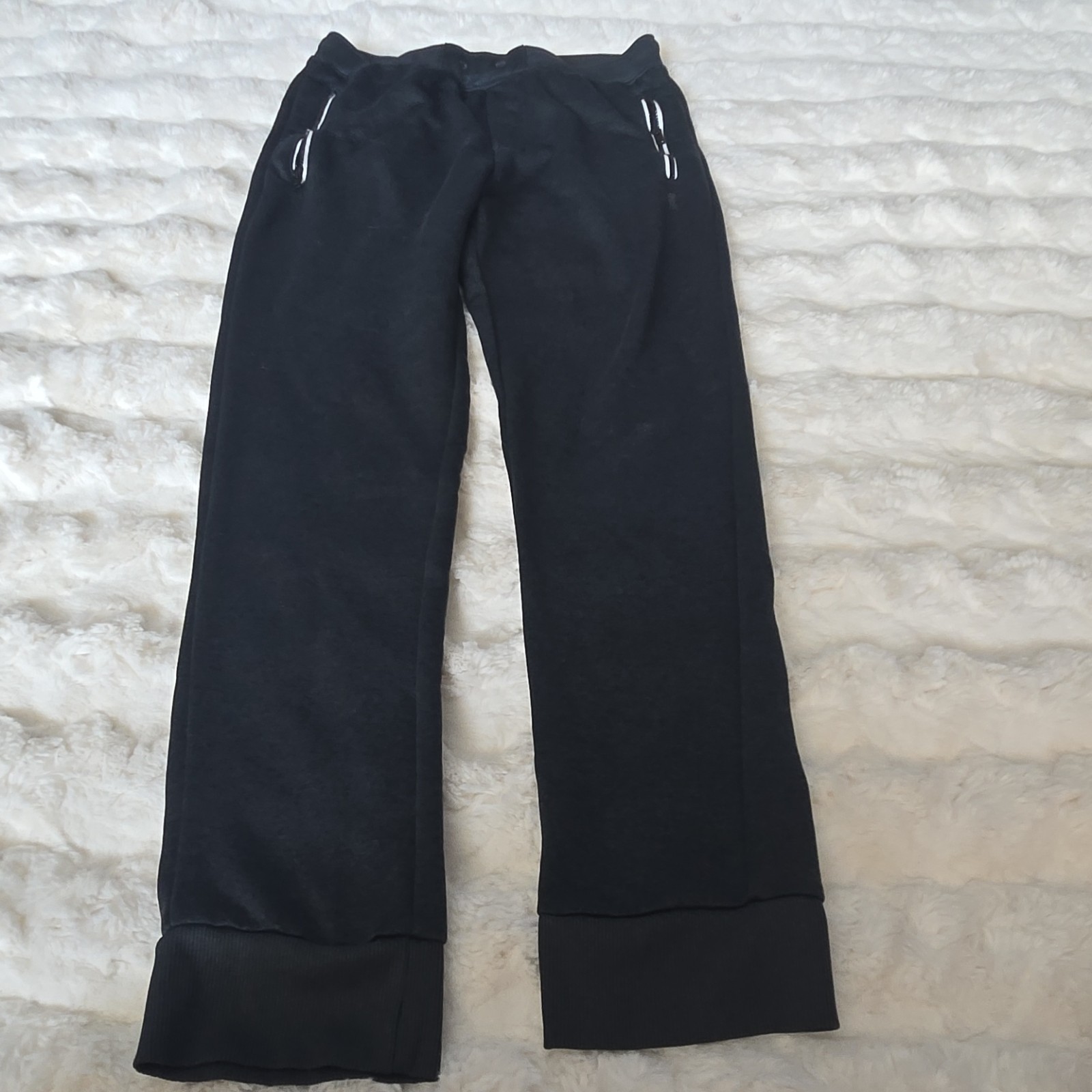 Hurley Men’s XL Black Straight Pants Activewear Zipper Pocket Button Closure