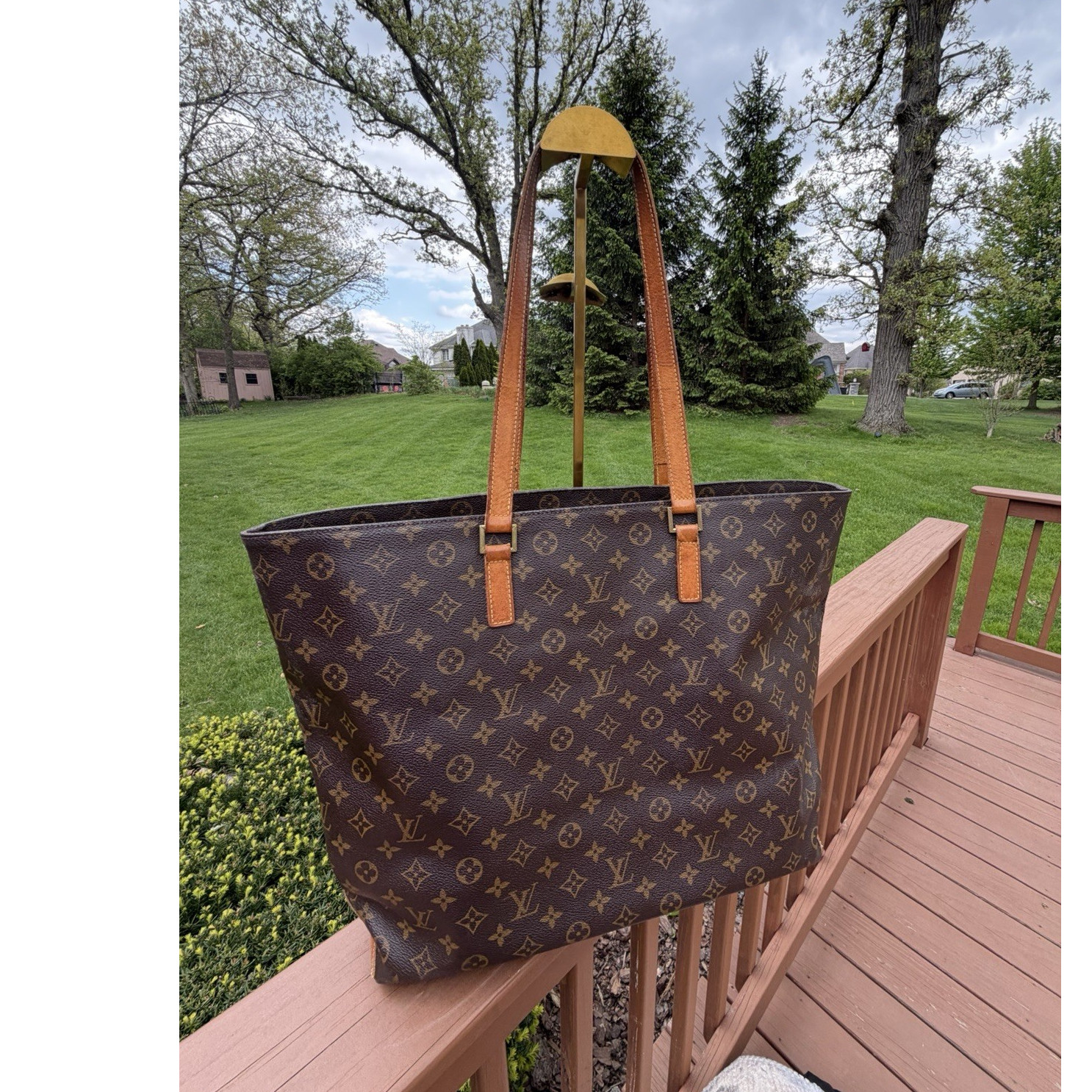 LOUIS VUITTON Cabas Alto Monogram XLarge Shoulder Tote Bag Brown Initials