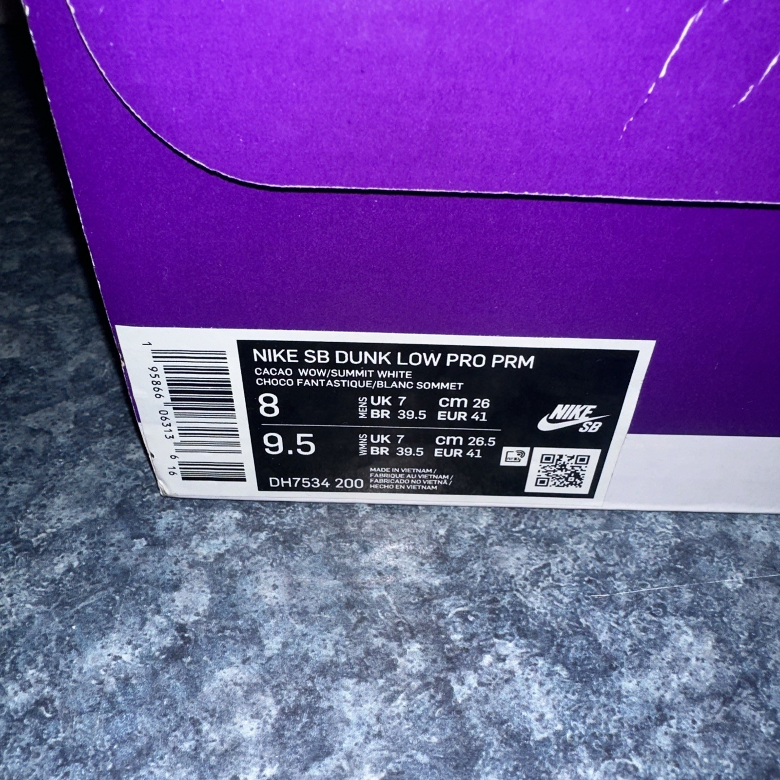 Size 8 – Nike SB Dunk Low Pro Paisley Brown