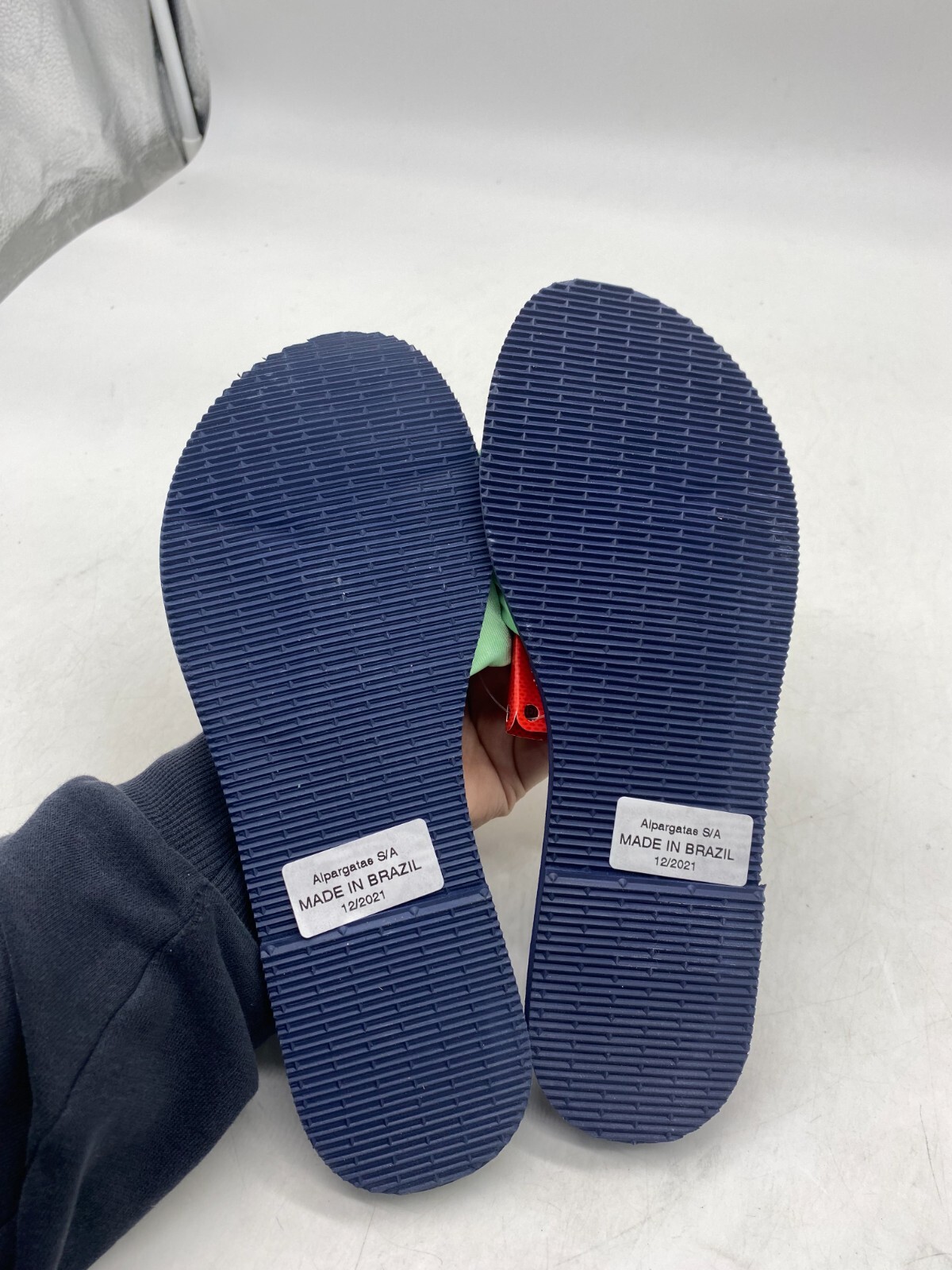 Havaianas You St. Tropez Blue Pink Green Slide Thong Sandals Women’s Sz 7/8 US