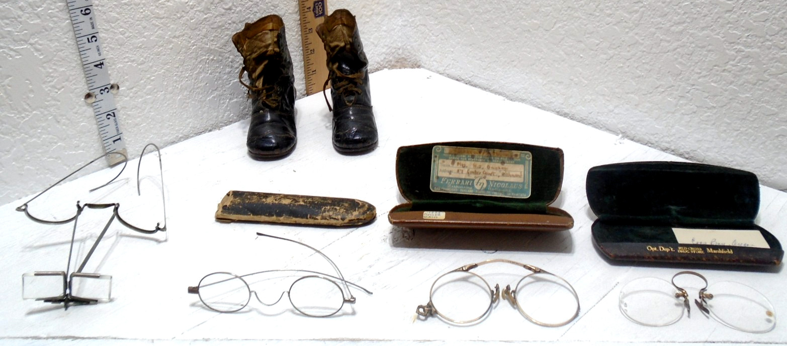 Antique items Child Size kids Leather Boots and 4 other items SEE DESCRIPTION!