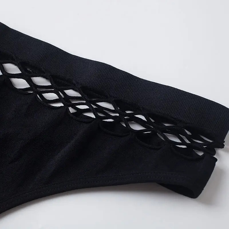 Fishnet Thong Panties Women’s Low Rise Hollow Out Seamless Stretch Comfort Fit
