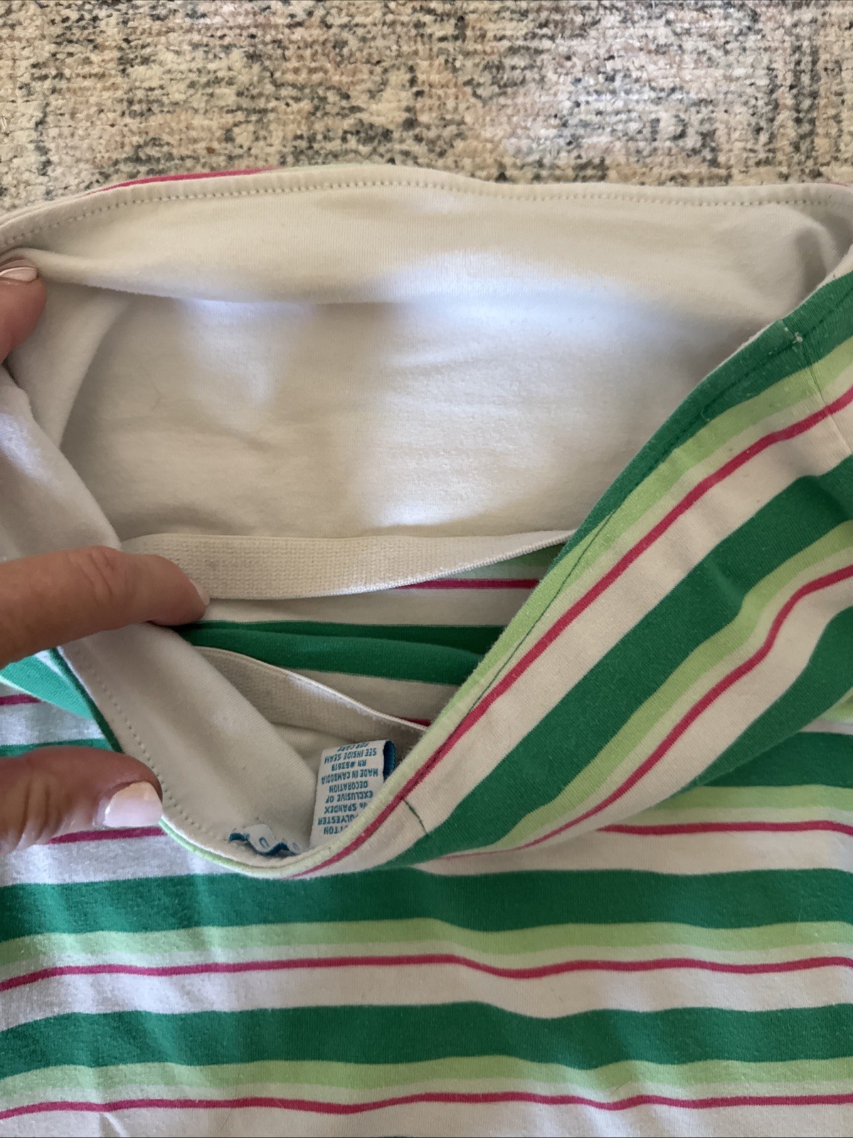 One Step Up Vintage Green Pink Butterfly Tube Top 90’s Y2K Size Med