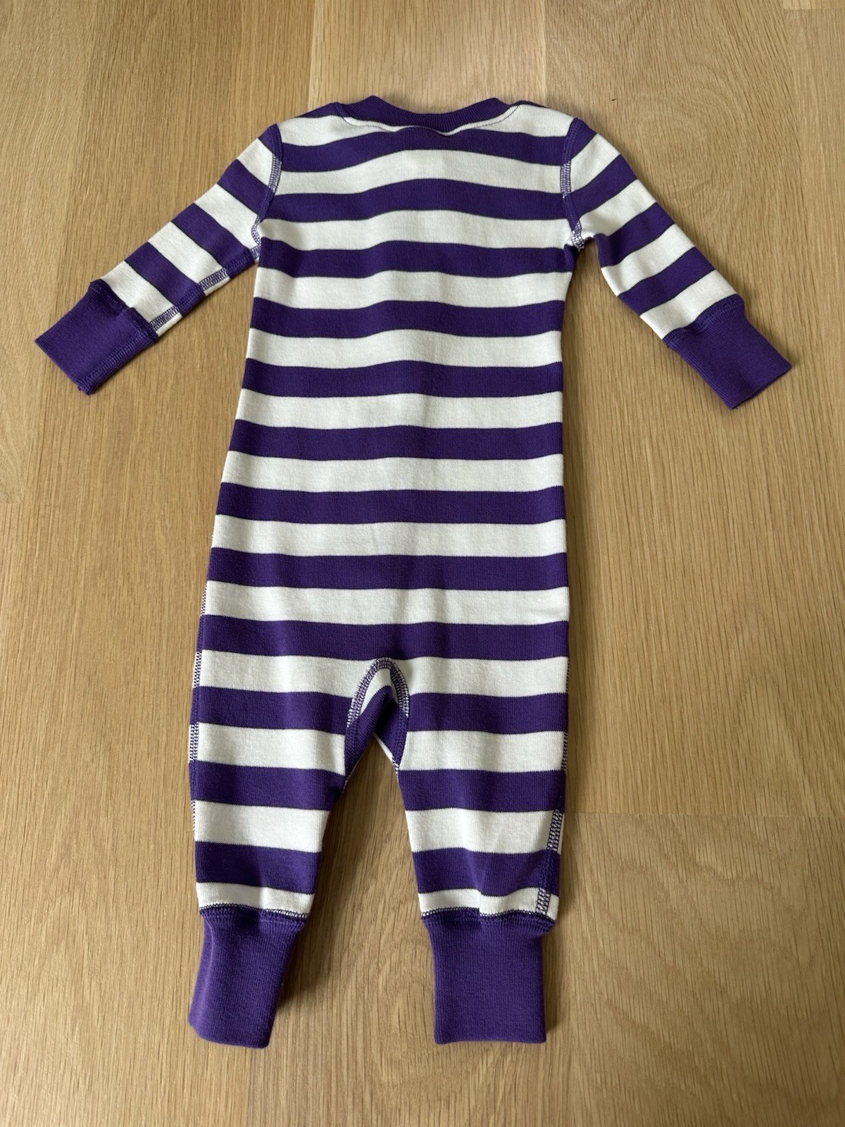 Hanna Andersson HannaJams Organic Cotton Striped Zip Sleeper One Piece 0-3 M NWT