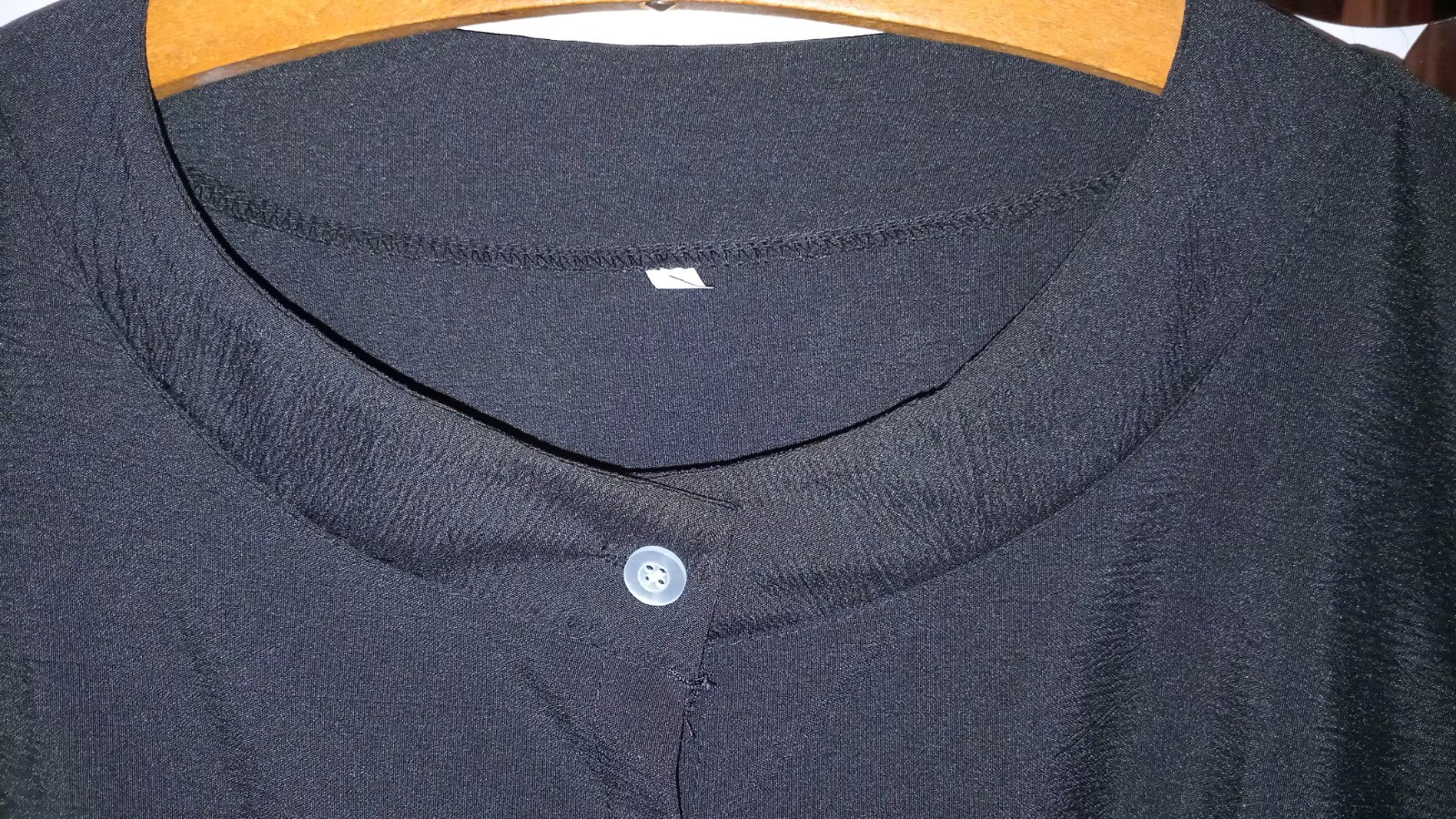 long sleeve button up black dress long length 12? new