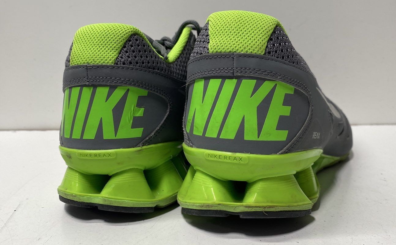 Nike Reax Run 7 Grey Electric Green Silver Men’s Running Shoes Size 13