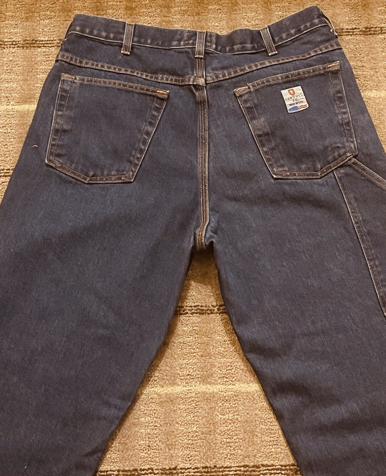Mens Flame Resistant Jeans Dark Wash Denim Tyndale F290T 35×30 Rare Size NWT