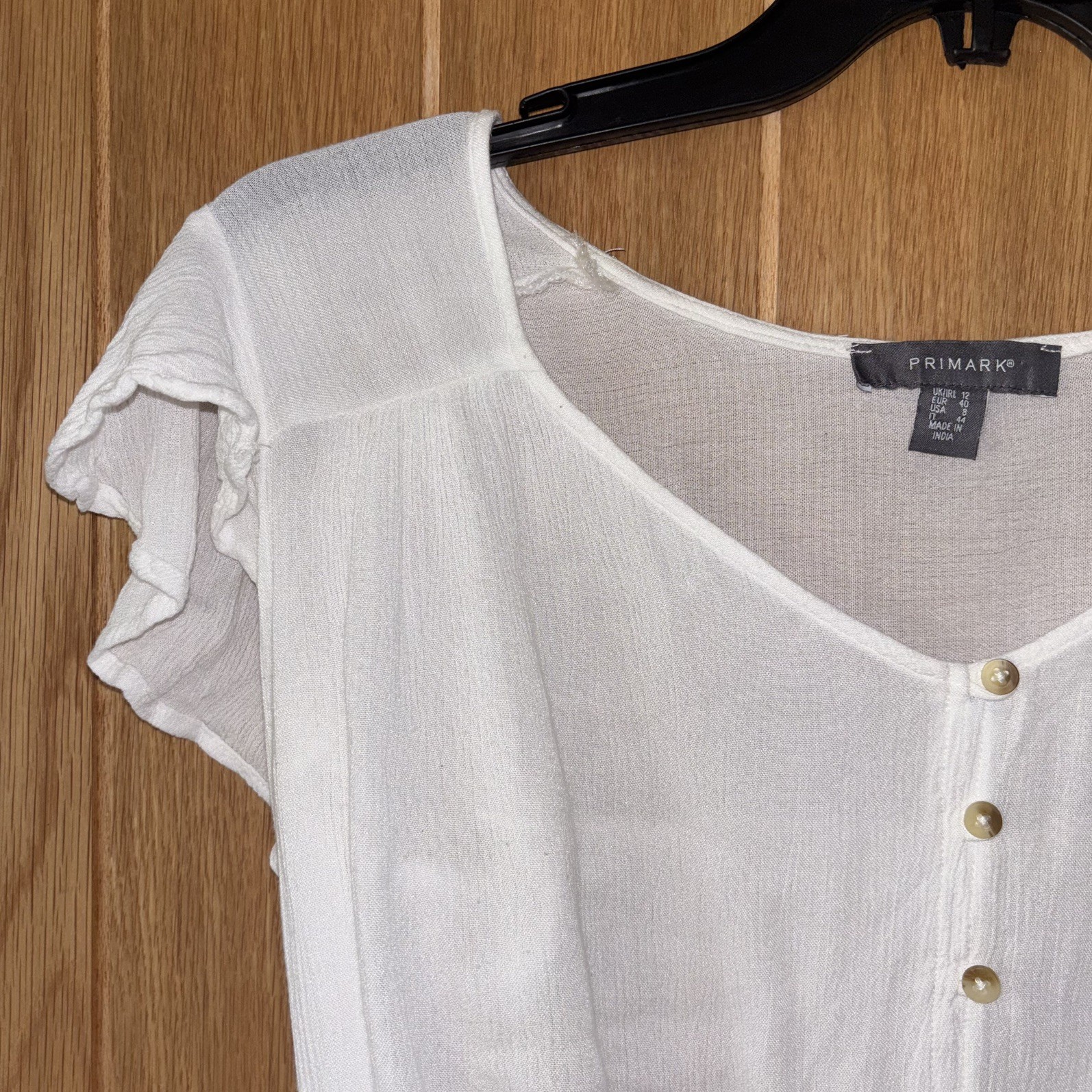 Coquette Milkmaid Cottagecore Fairy Boho White Peasant Top UK 12