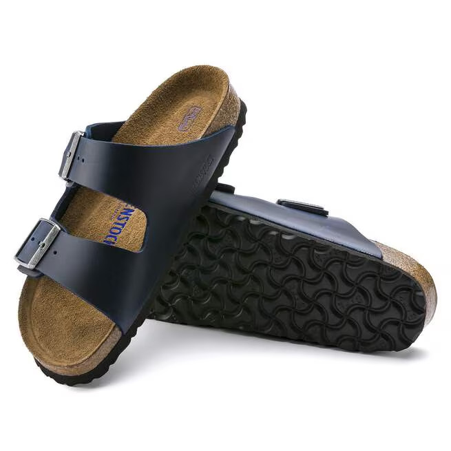Birkenstock Arizona Blue Oiled Leather Soft Footbed Sandals Size EU 37-45 Unisex