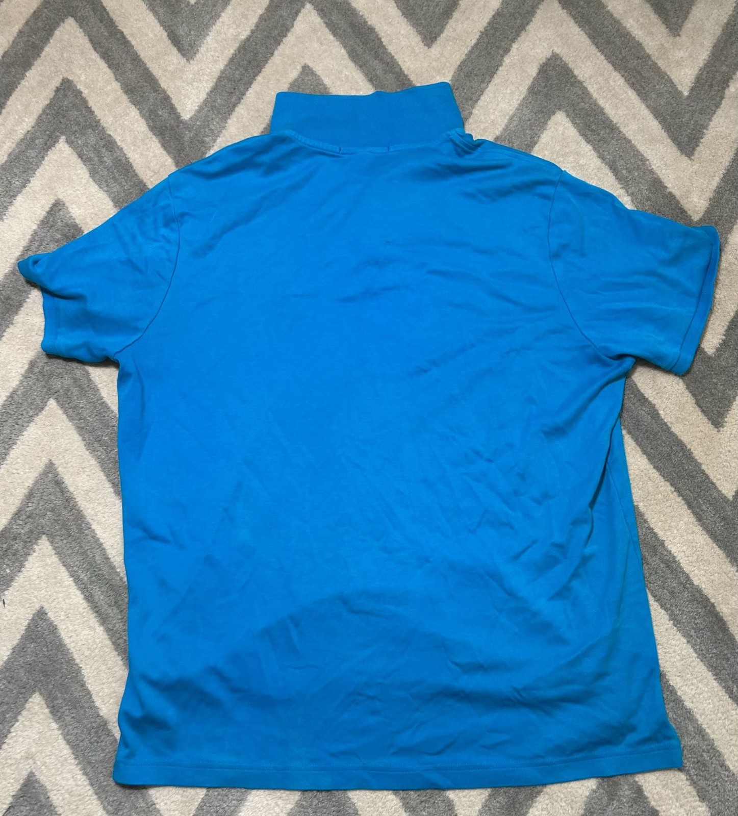U.S. Polo Assn. Men’s Luxury Feel Blue Short Sleeve Interlock Polo Shirt Size XL