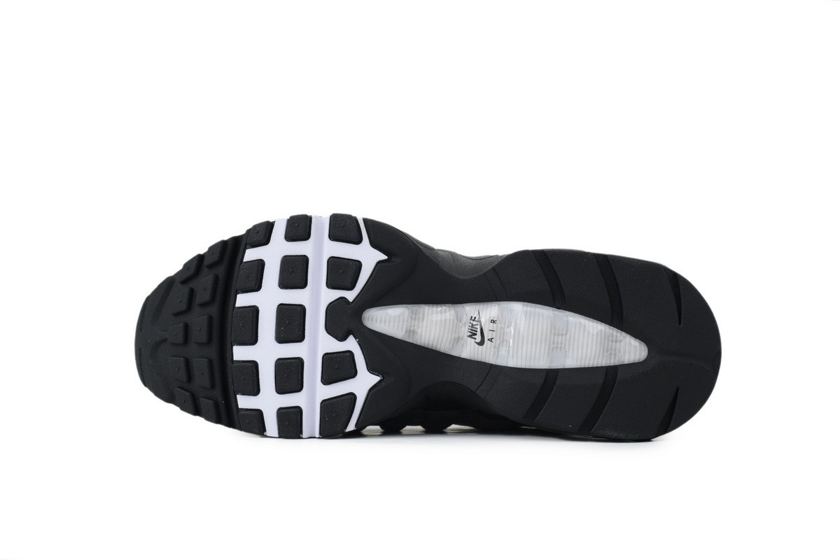 Nike Air Max 95 Grey Black White Laces Men Low Top Sneakers Free Shipping