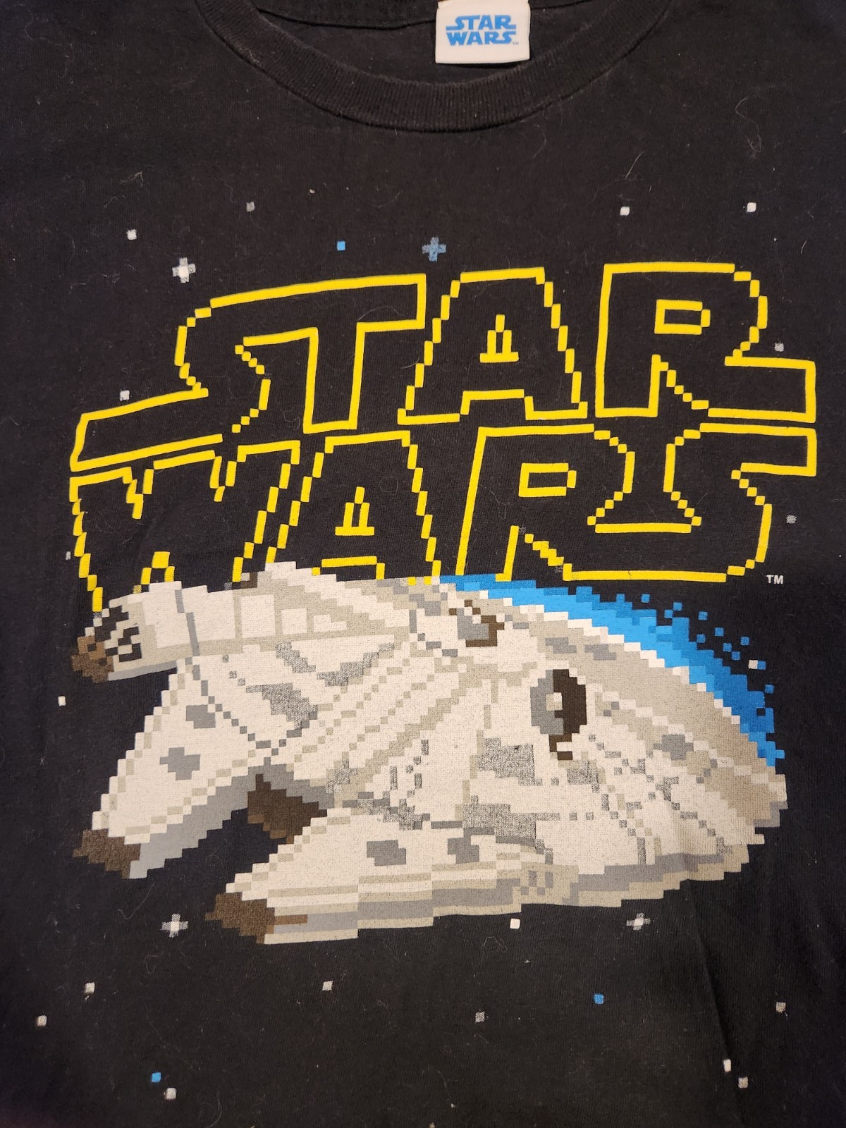Vintage Star Wars Millenium Falcon Digitalized Lucasfilm LTD 1990s Tshirt medium