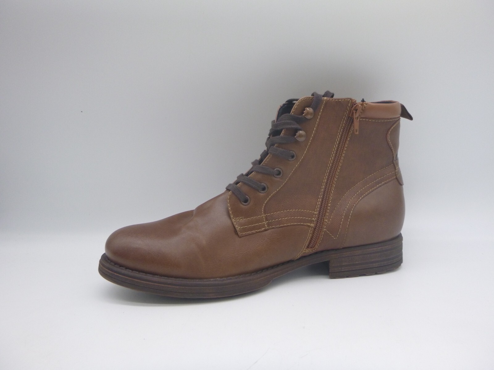 Alfani Bronson Brown Synthetic Ankle Boots Men’s Sz 11 M Side Zip