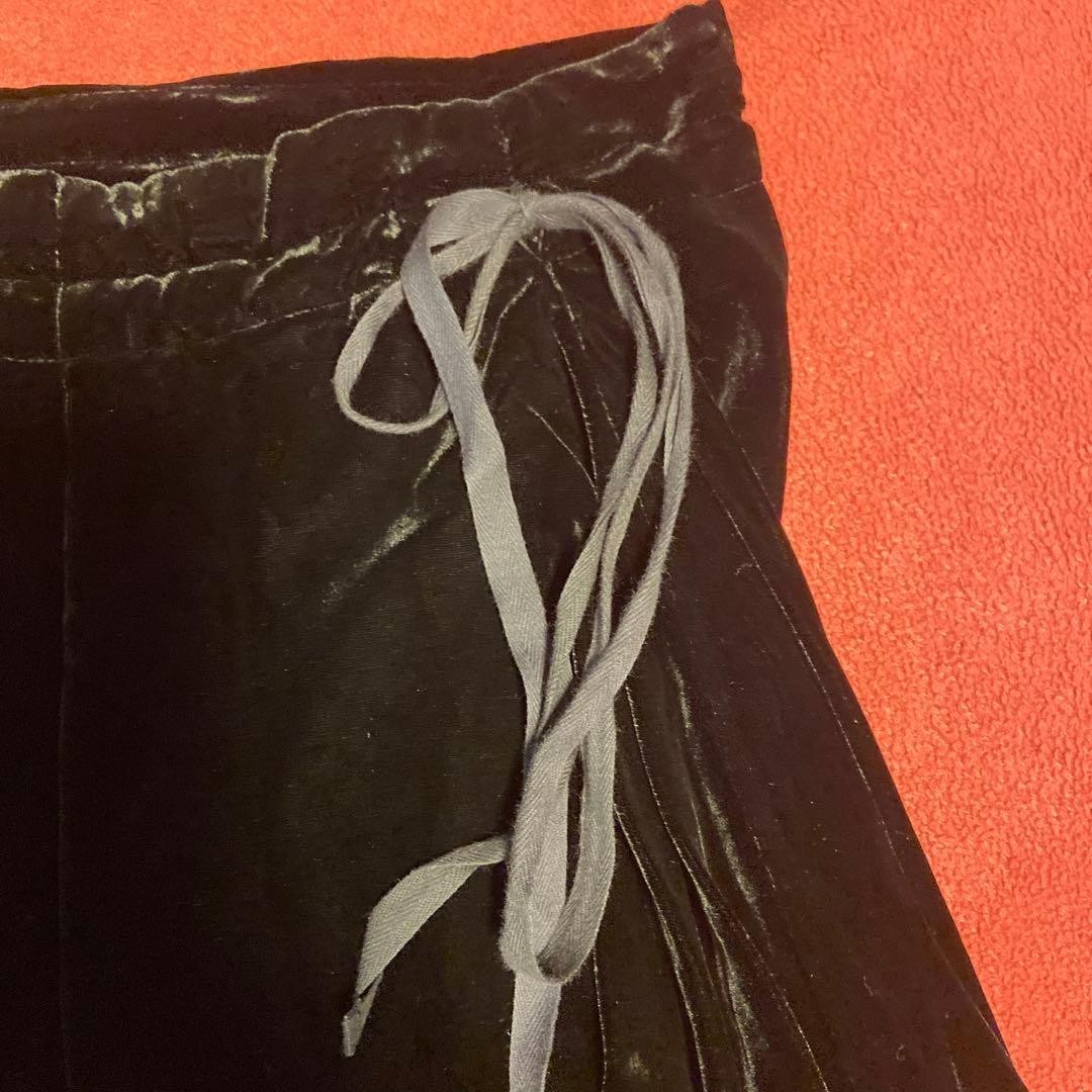 ANN DEMEULEMEESTER Black Velvet Flare Skirt Size 38 Vintage