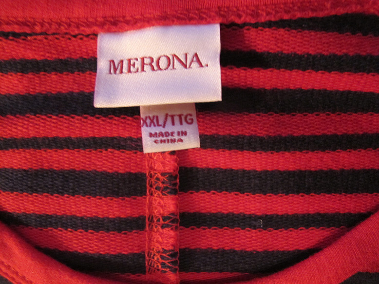 MERONA DRESS~REDUCED~NEW WITH TAGS~RED/BLUE STRIPE COTTON WOMANS XXL/TTG~FREE H