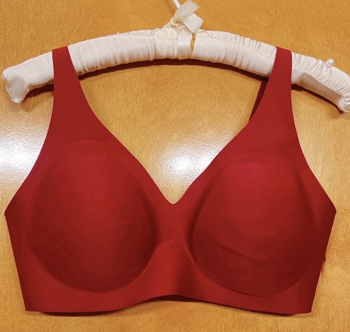 EUC~KNIX “REVOLUTION” V-NECK WIRELESS BRA~RED~SZ 36 DD/L+
